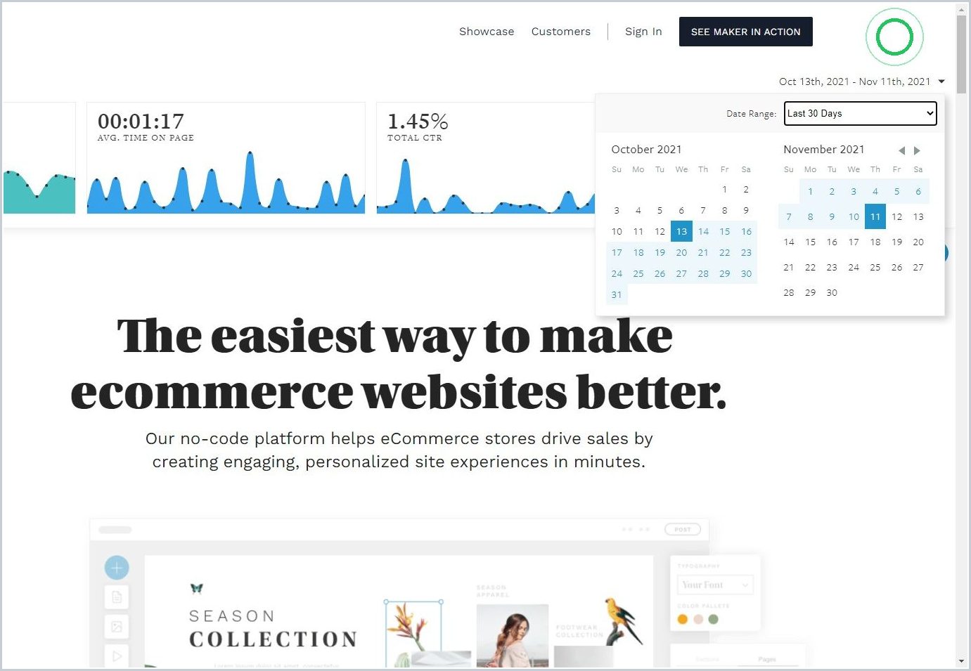 How can I see the analytics for a Maker Story — step 5