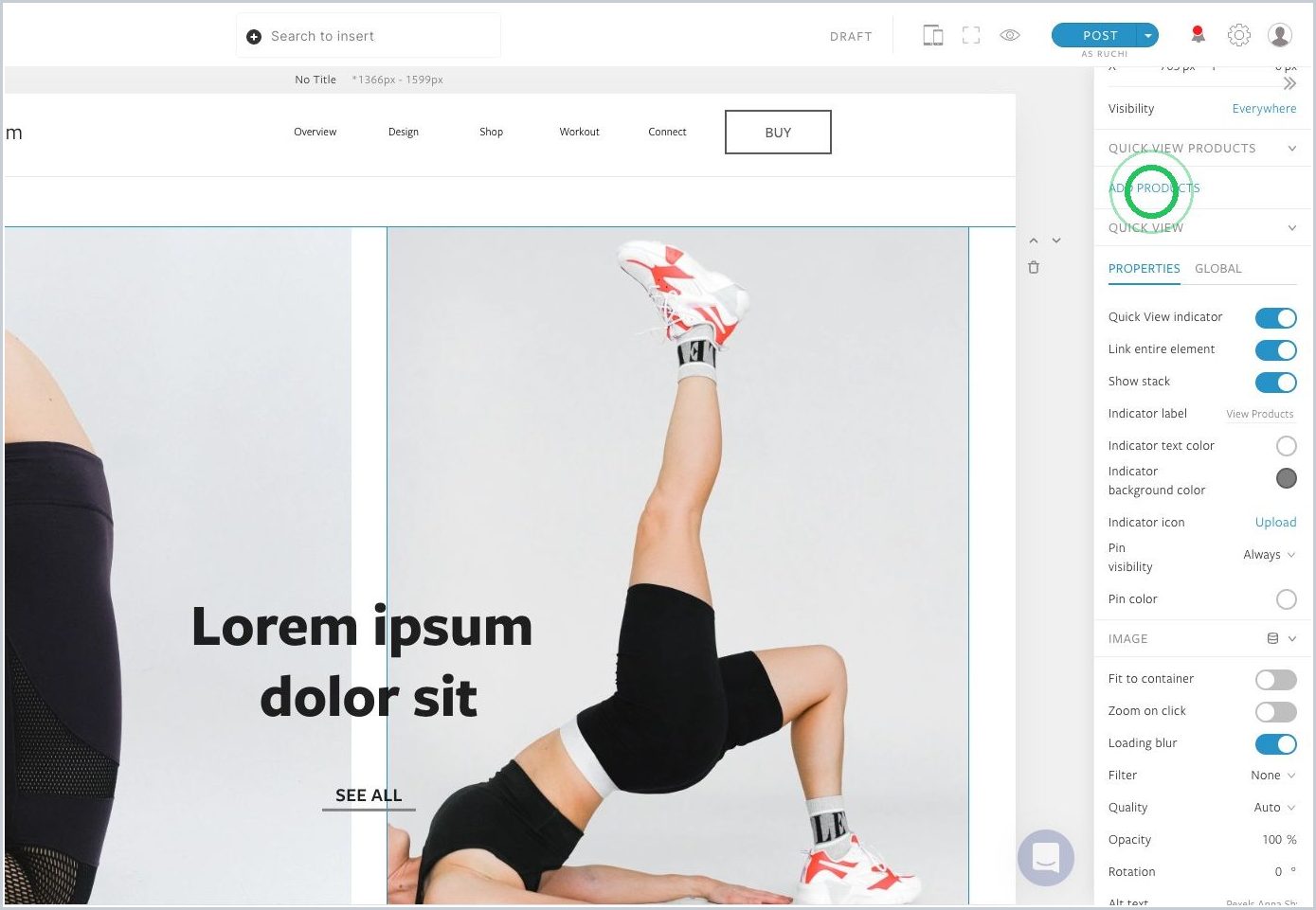 How do I show a Product Stack on images with Quick View? — step 3