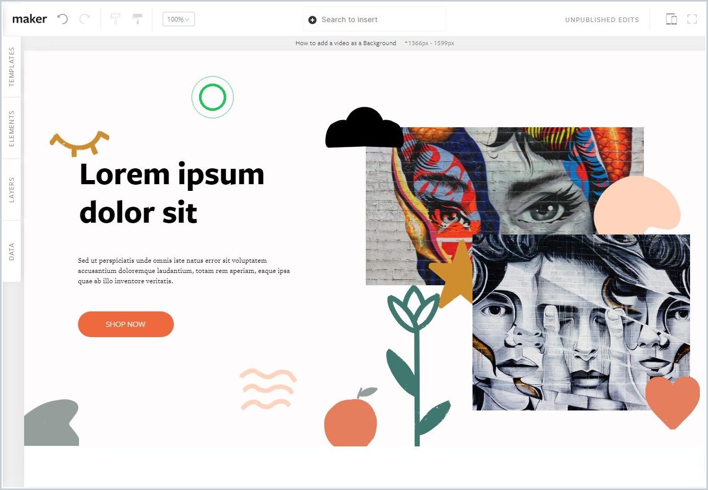 How to add a video as a Section Background — step 1