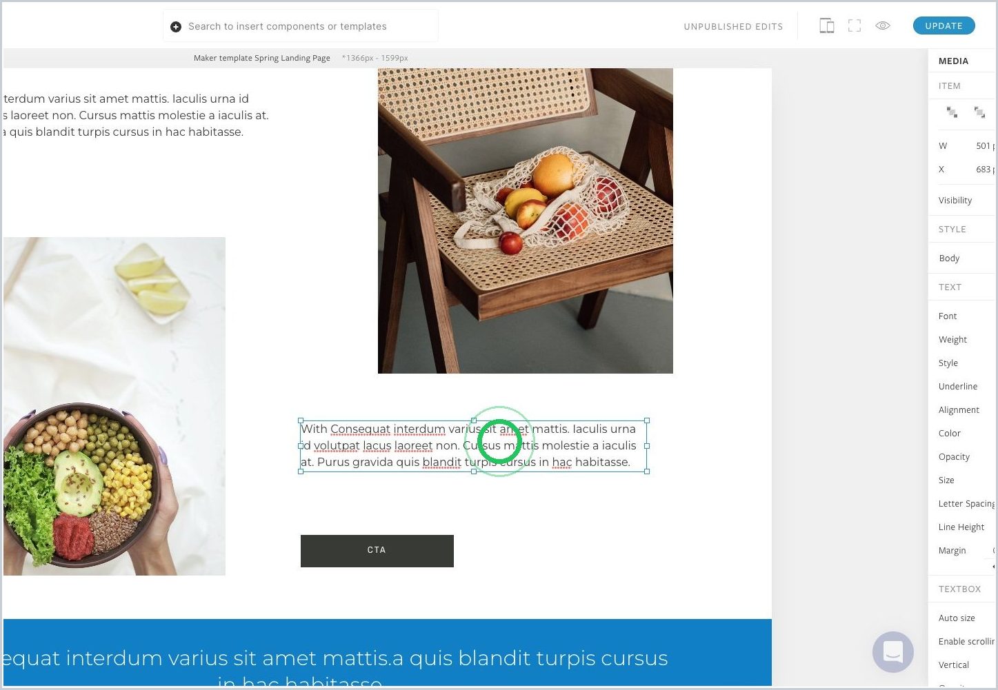 How do I create, replace, delete, or name a custom style in my Maker story? — step 1