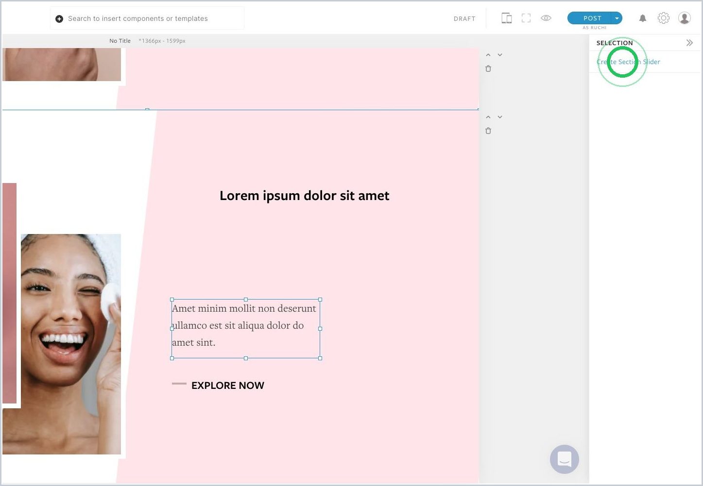 How do I delete a single section from a section slider — step 7