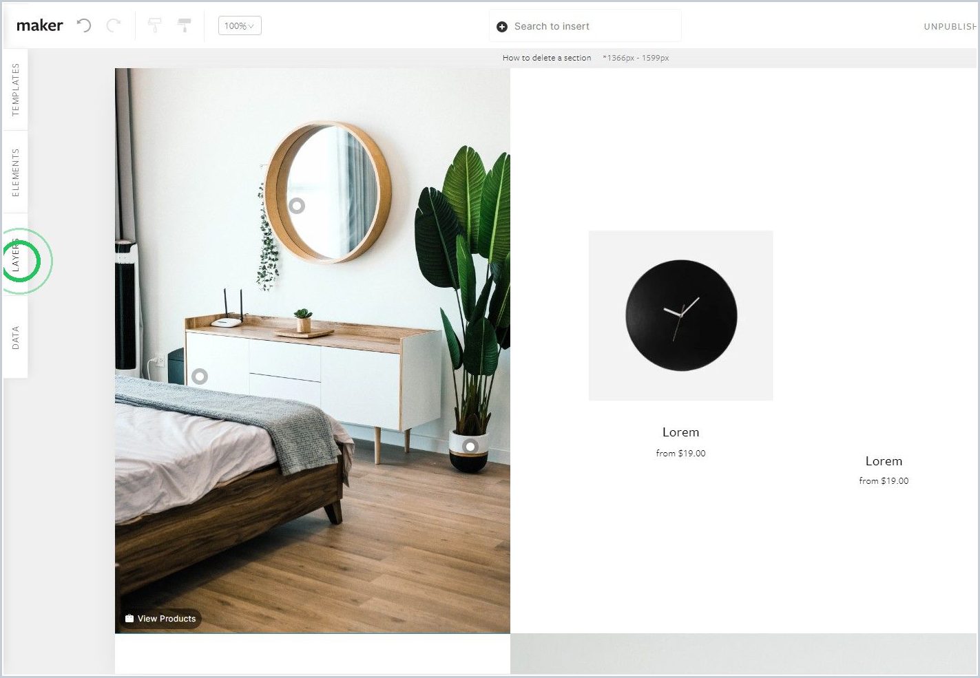 How to delete a section — step 5