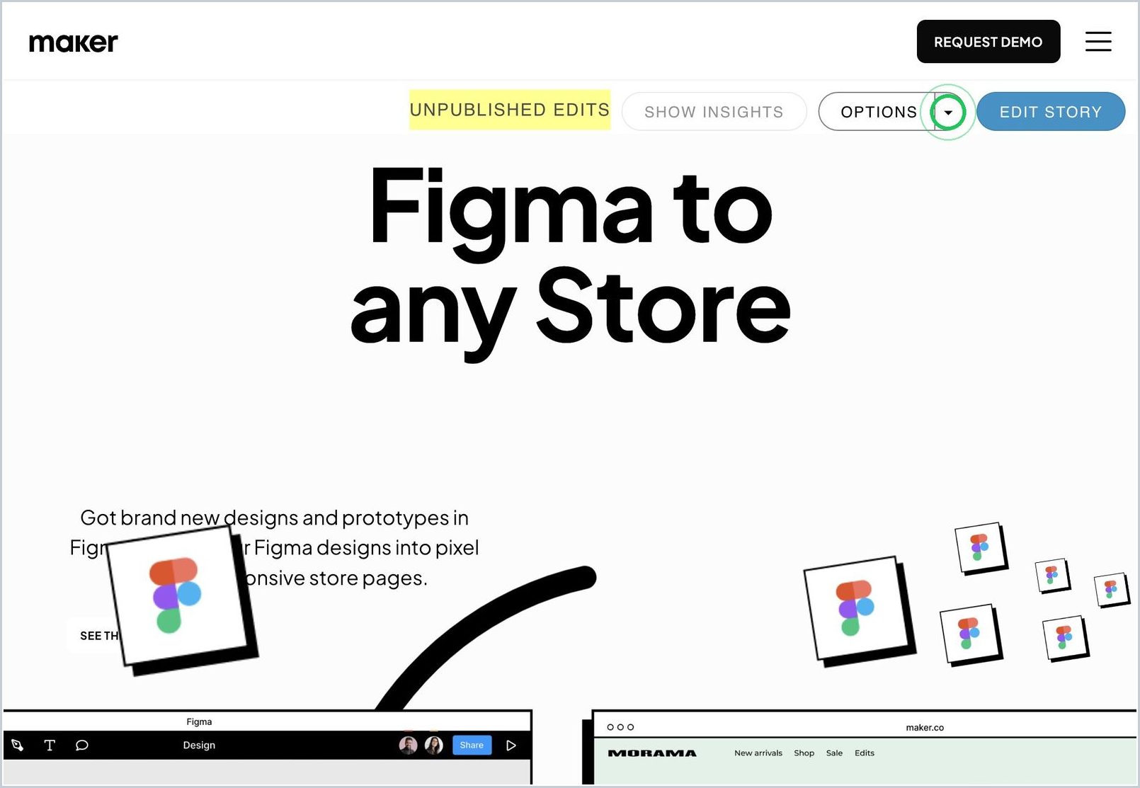 How can I replace a Maker story on my site? — step 2