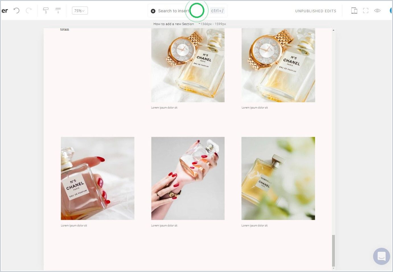 How to add a new Section — step 1