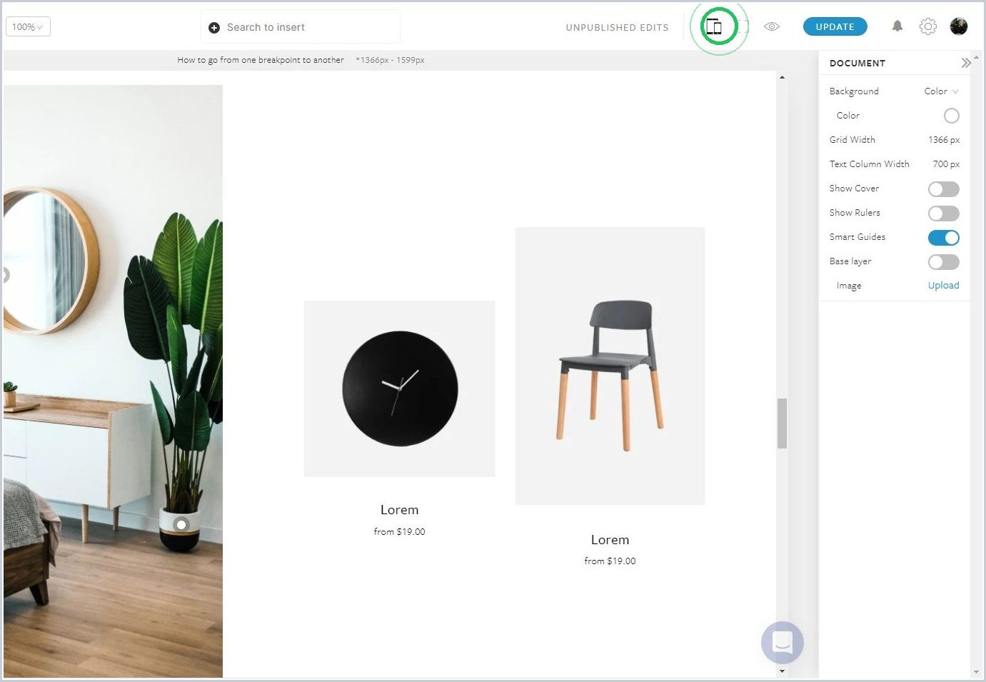 How to go from one breakpoint to another — step 1