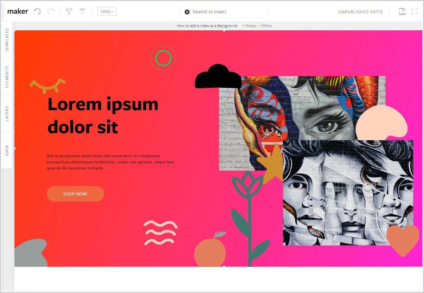 How to add a video as a Section Background — step 7