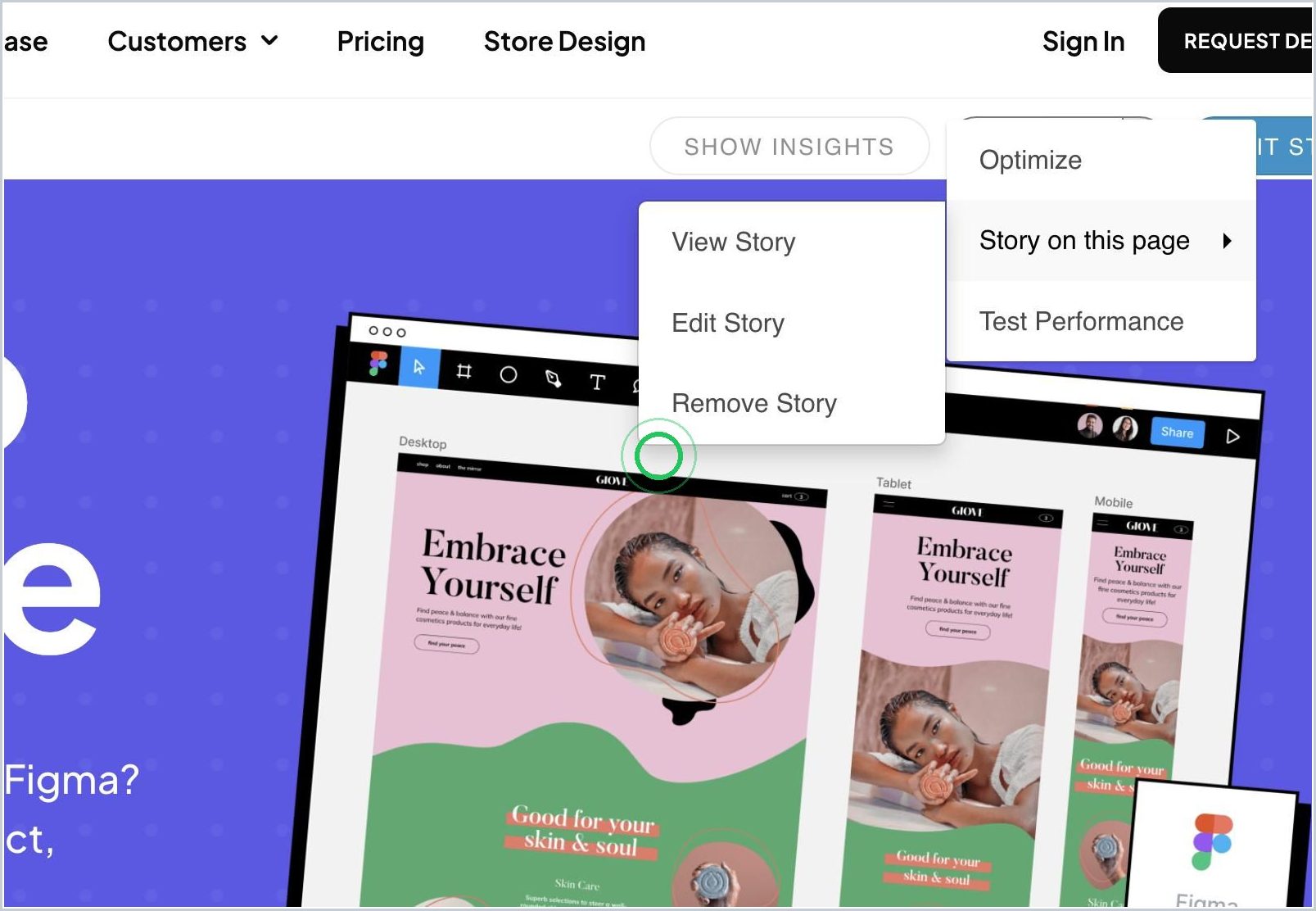 How can I replace a Maker story on my site? — step 3
