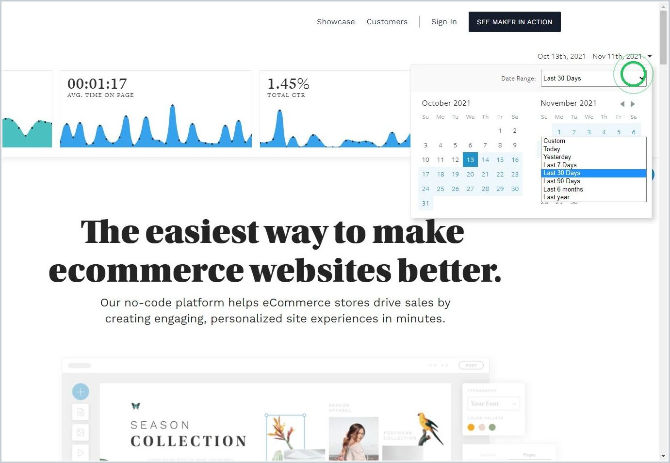 How can I see the analytics for a Maker Story — step 4