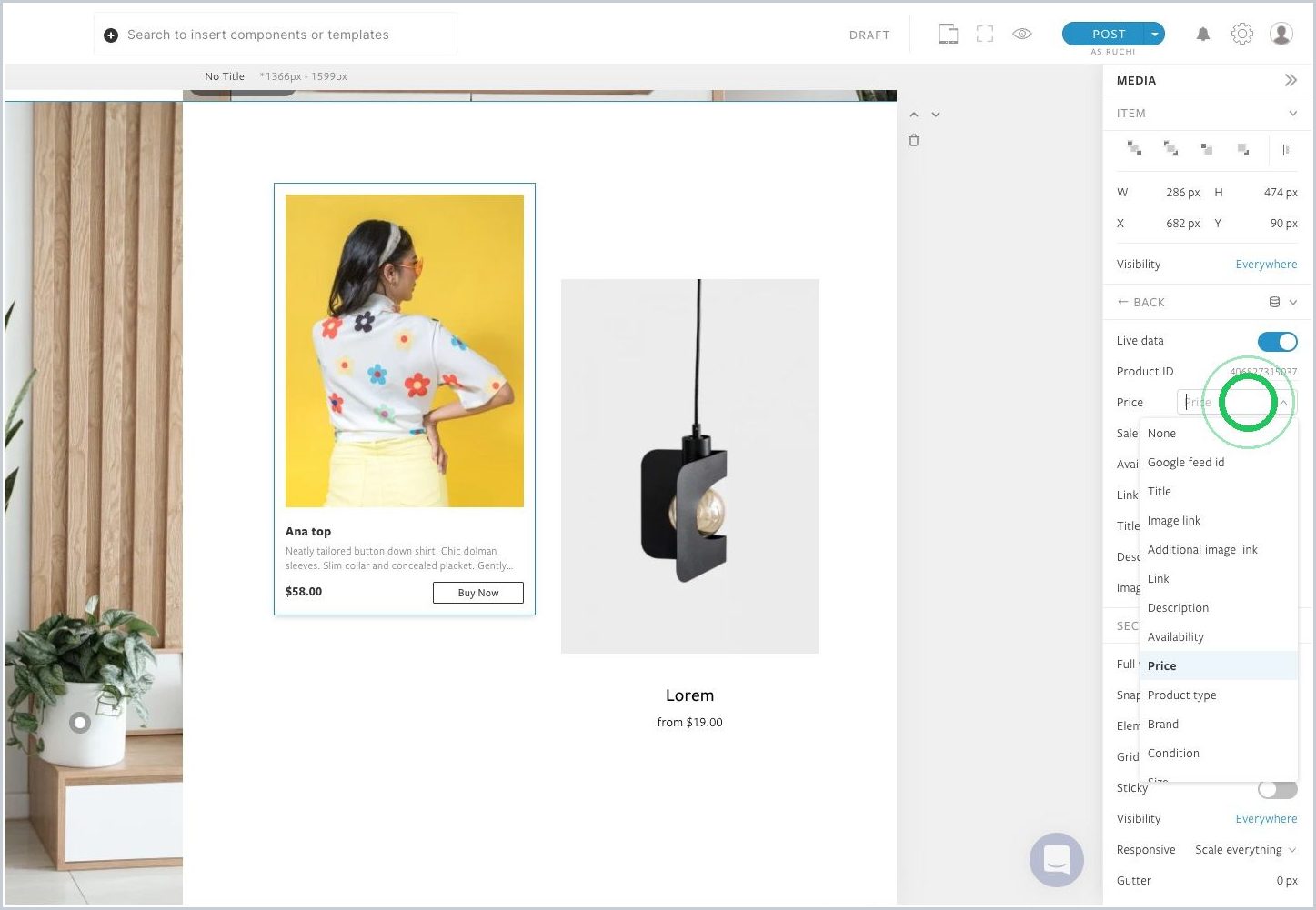 How do I turn on live data sync for products — step 5