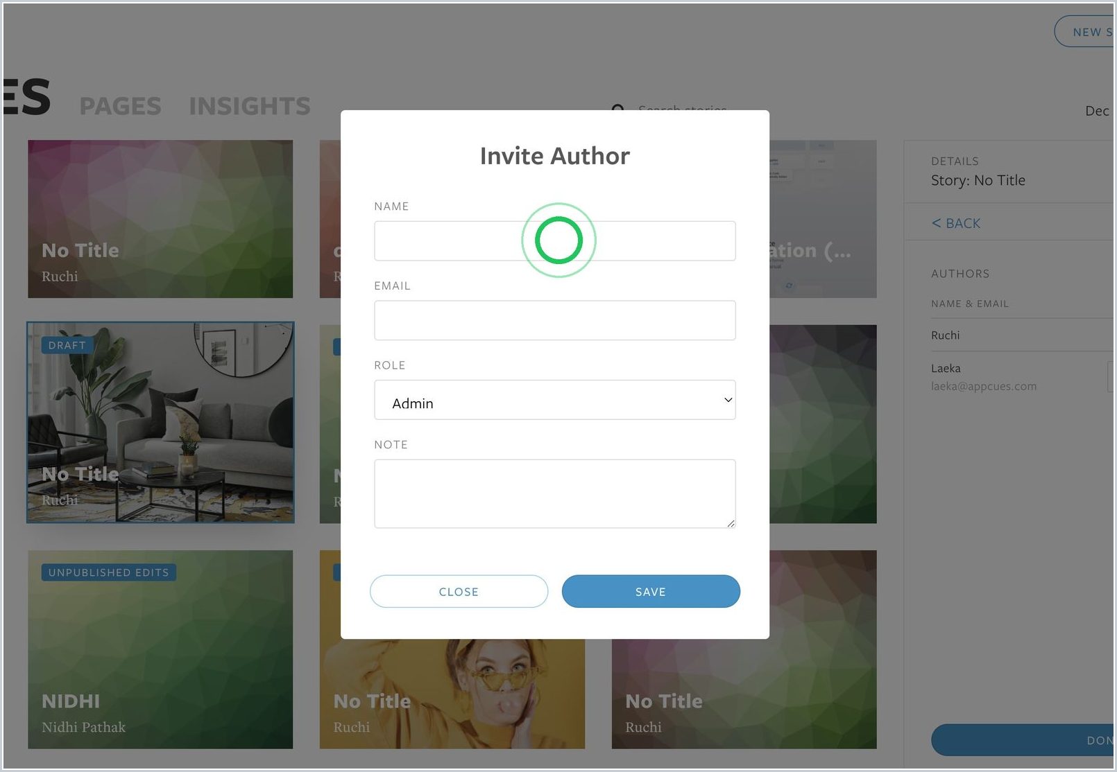 How do I invite someone to collaborate on a single story? — step 5