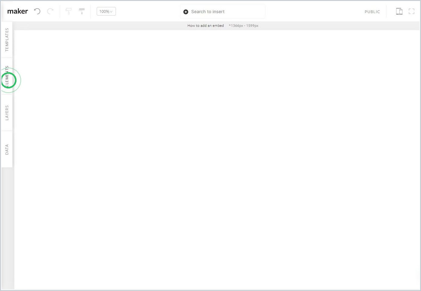 How to add an embed — step 1