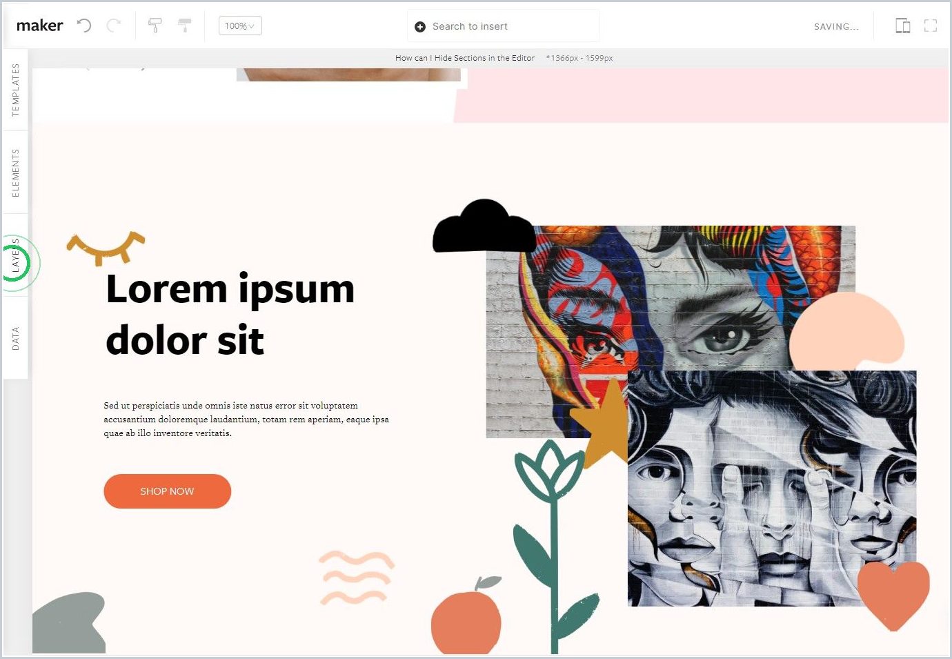 How can I Hide Sections in the Editor — step 6