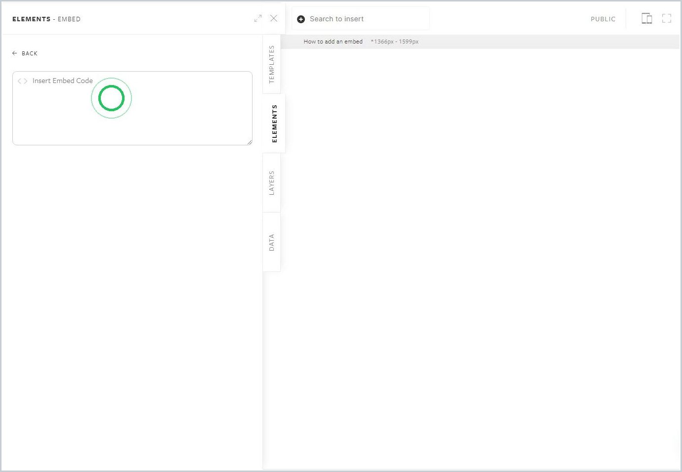 How to add an embed — step 3