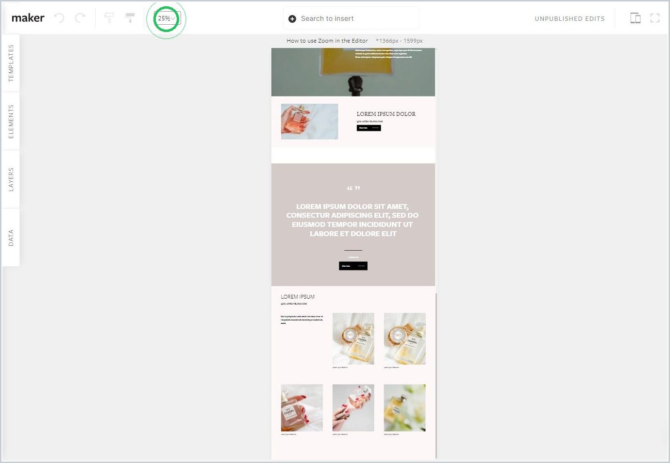How to use Zoom in the Editor — step 3