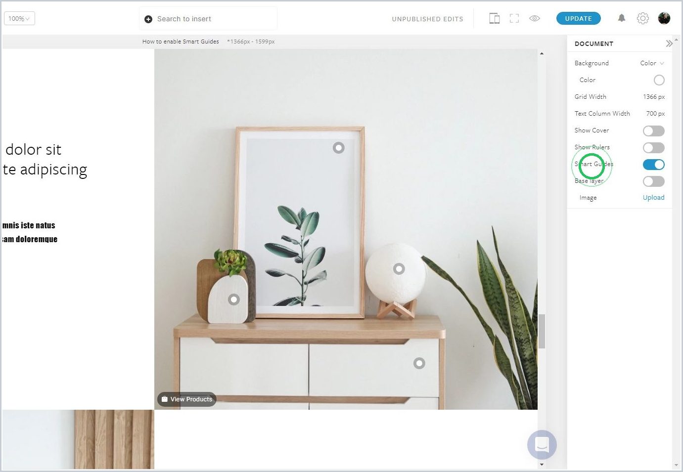 How to enable Smart Guides — step 3