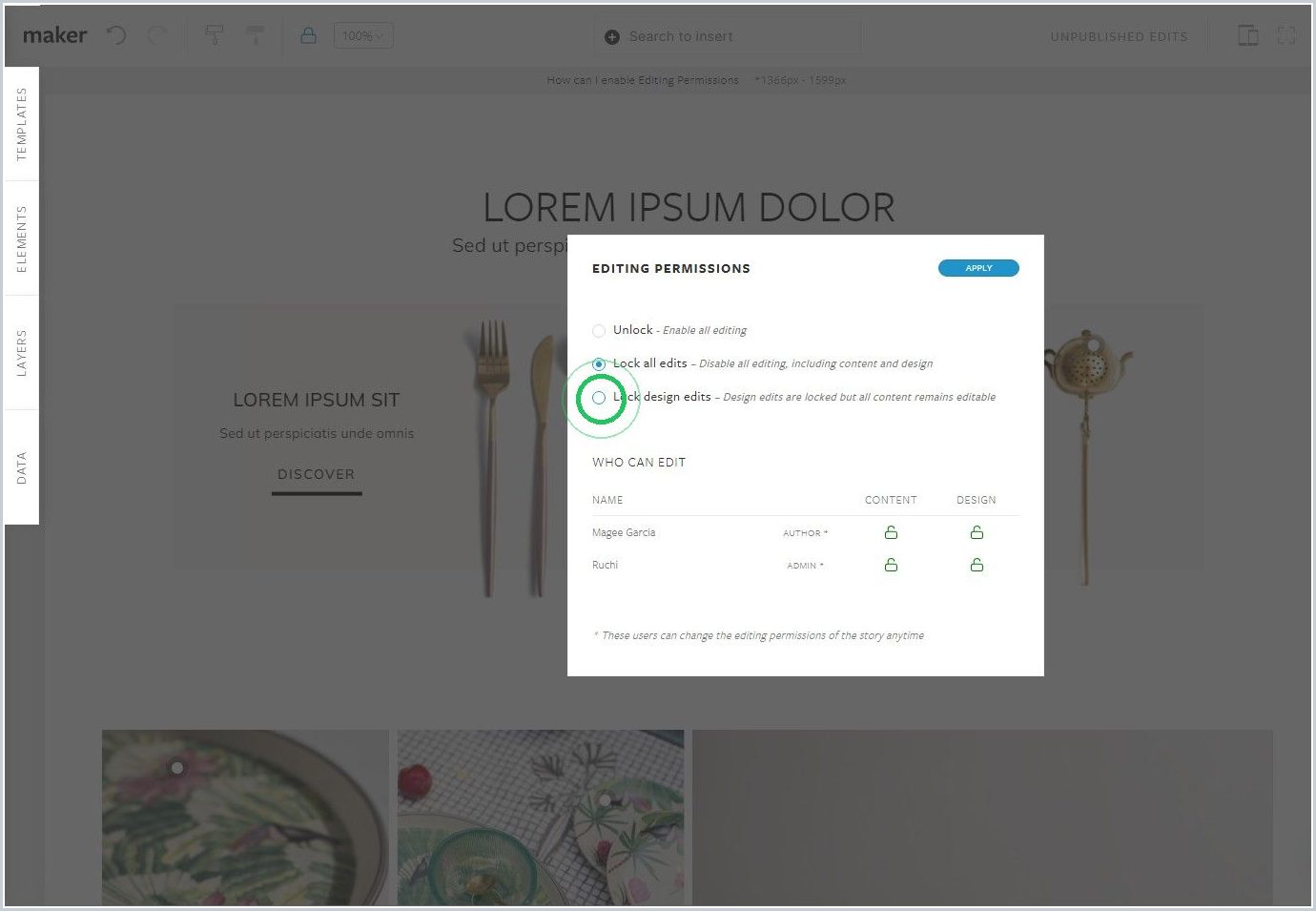 How can I control editing permissions — step 4