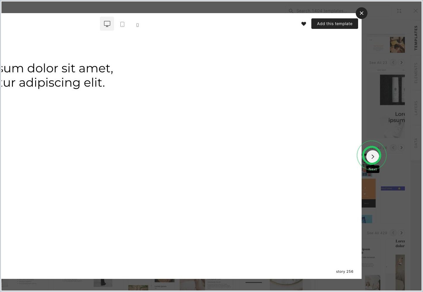 How can you favorite a template in the Template Gallery — step 5