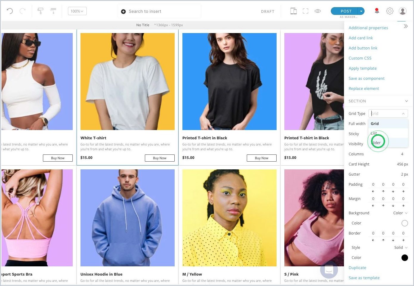 How do I add an entire product collection to a Maker Story? — step 8