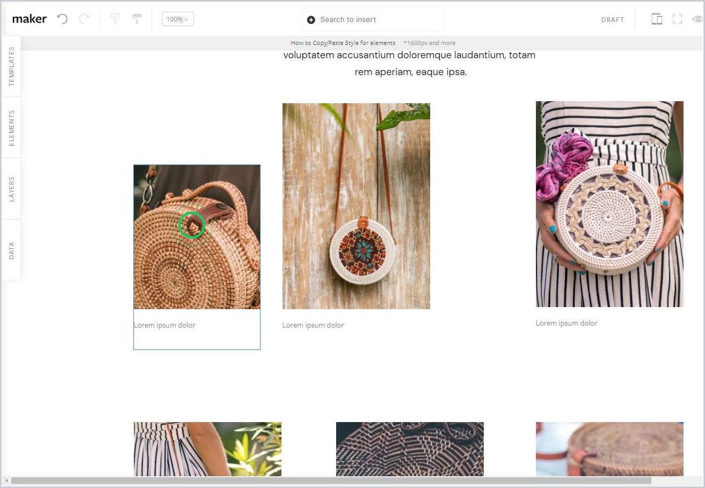 How to Copy/Paste Style for elements — step 2