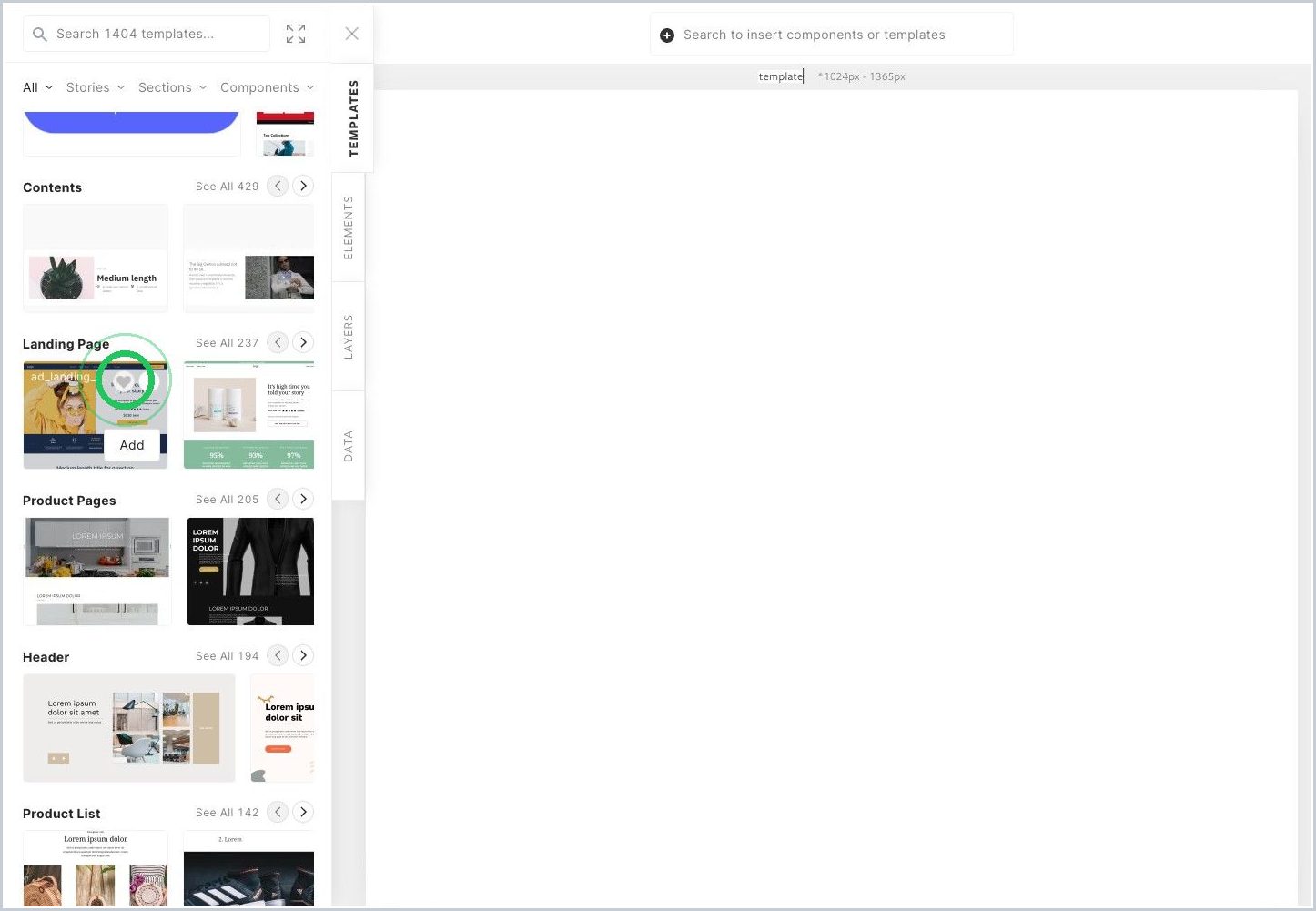 How can you favorite a template in the Template Gallery — step 1