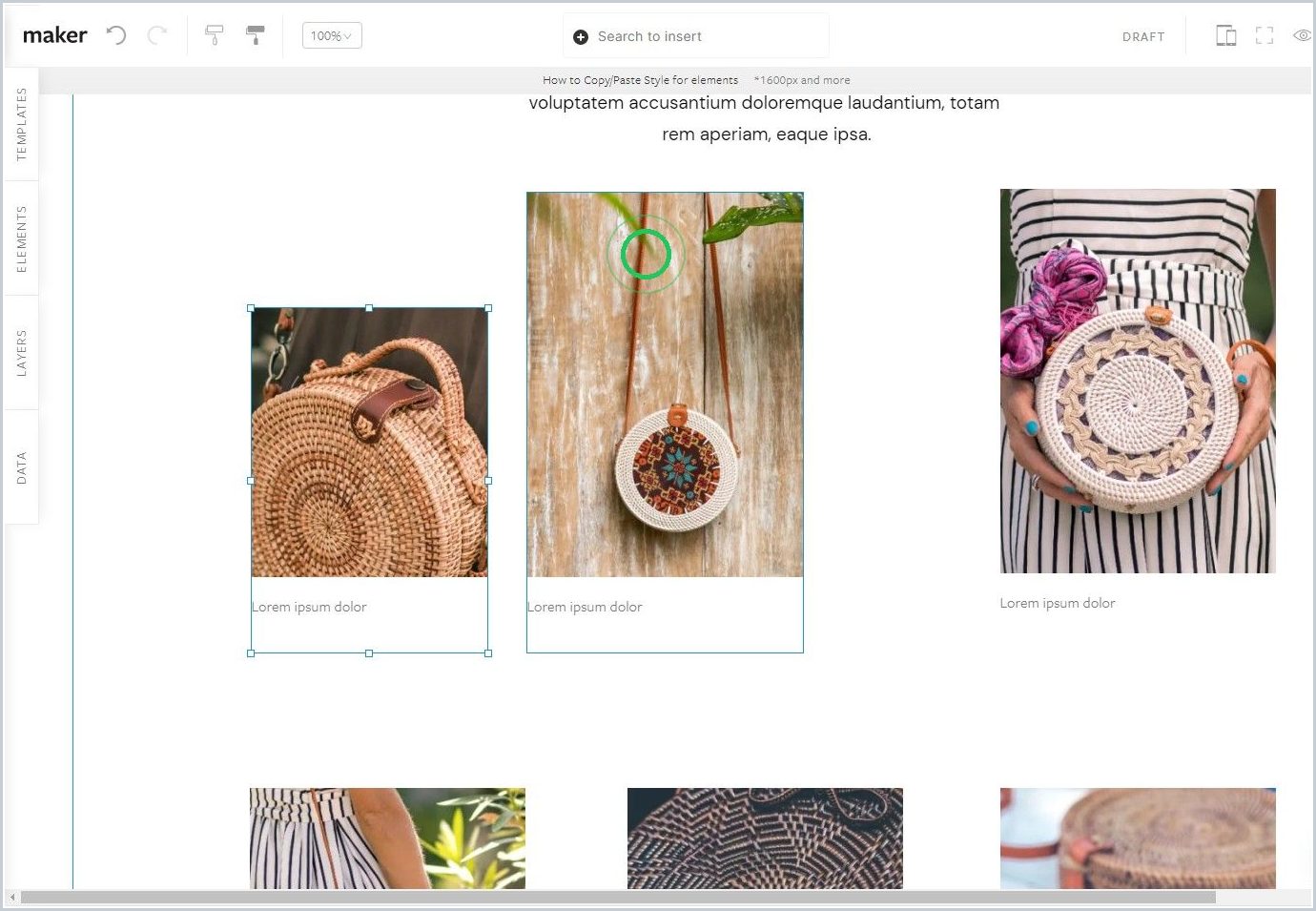 How to Copy/Paste Style for elements — step 4