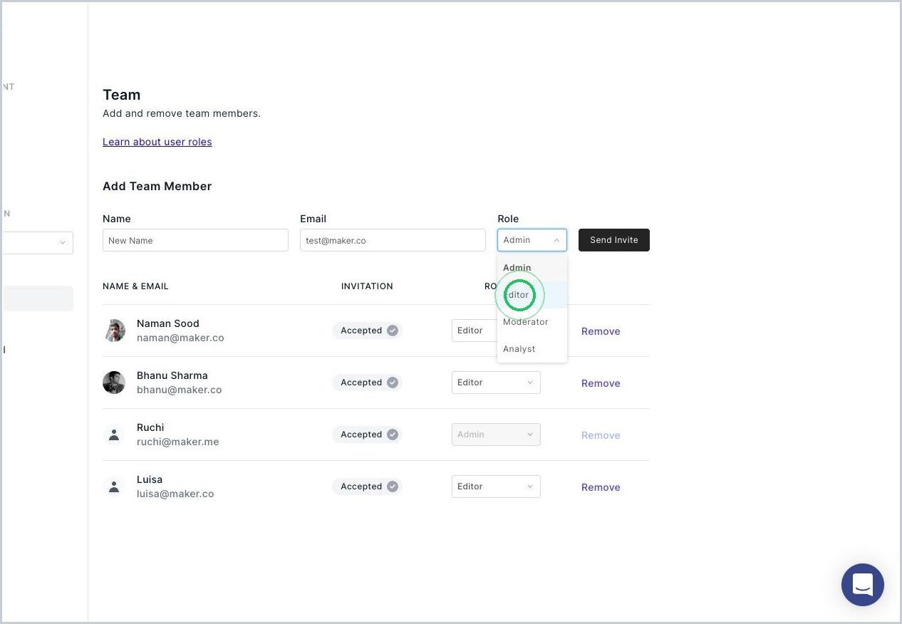 How do I invite a new team member to the account? — step 5