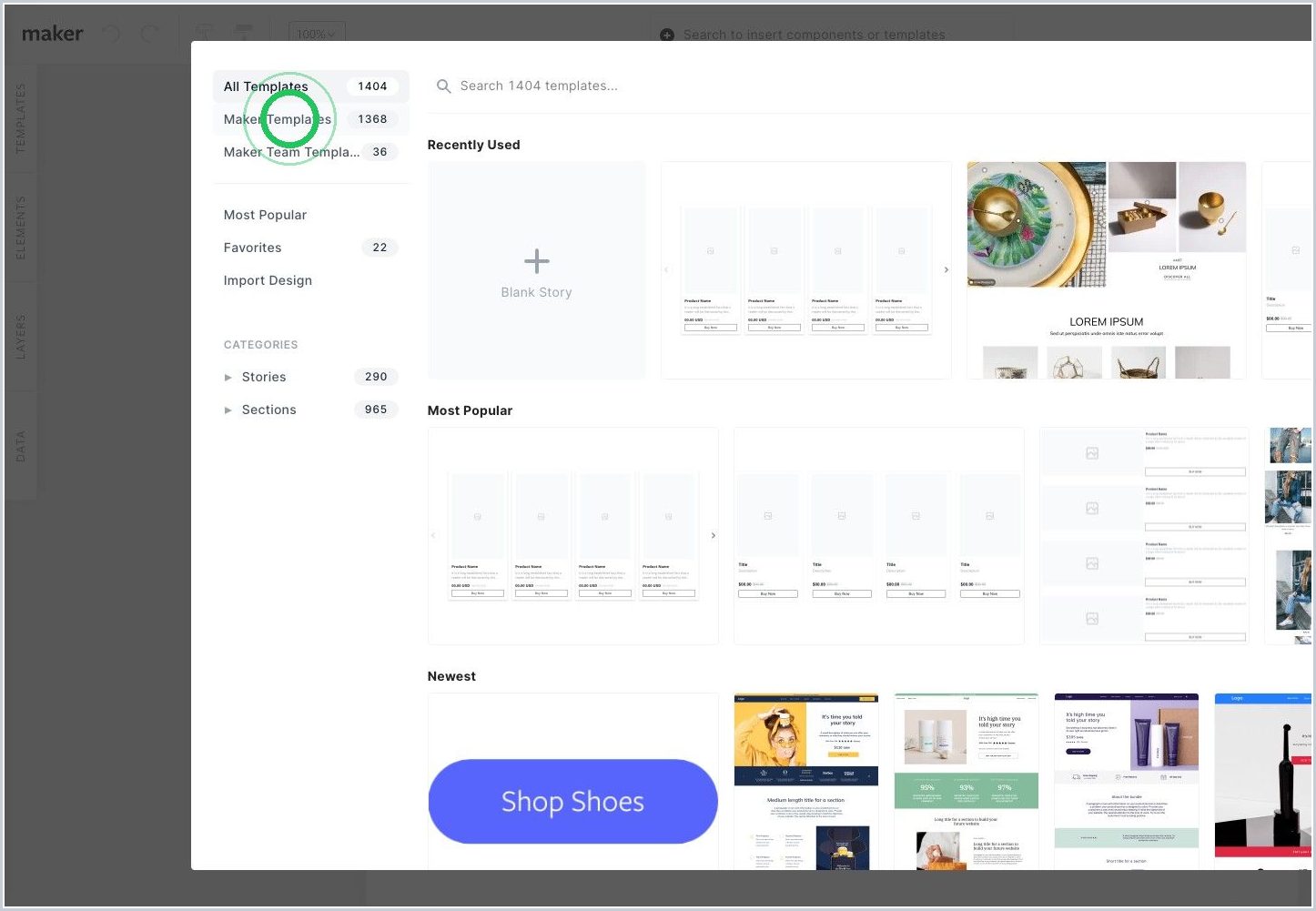 How do I create a new Maker story — step 3