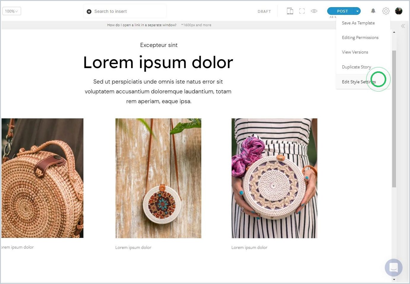 How do I open a link in a new window? — step 2